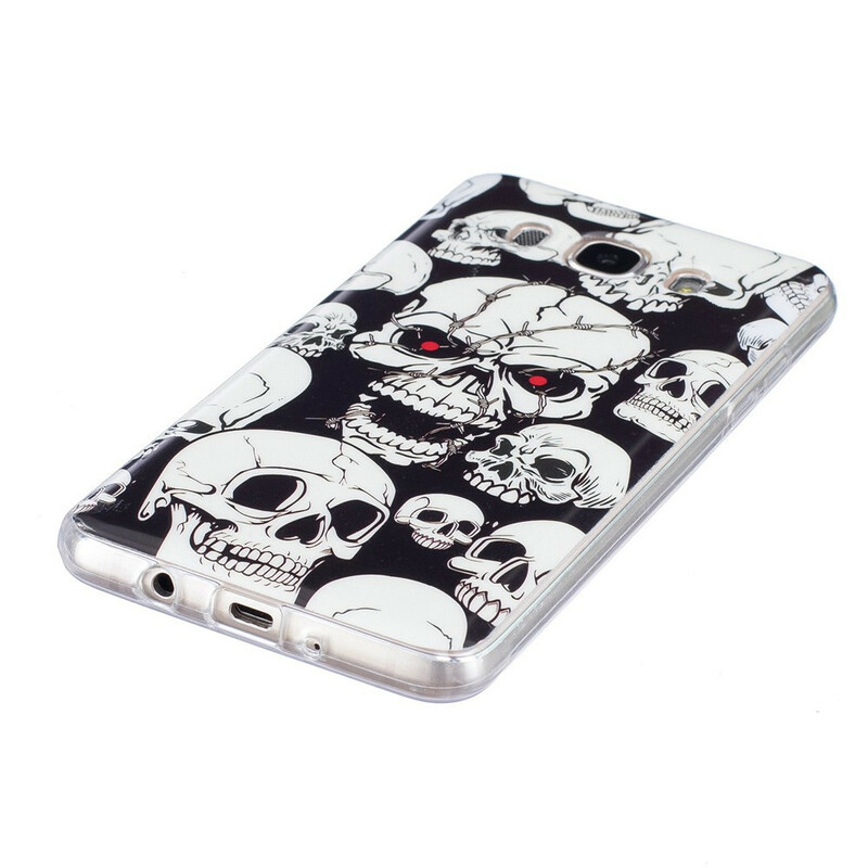 Coque Samsung Galaxy J7 2016 Attention Têtes de Mort Fluorescente Coque Samsung Galaxy J7 2016 Attention Têtes de Mort Fluorescente