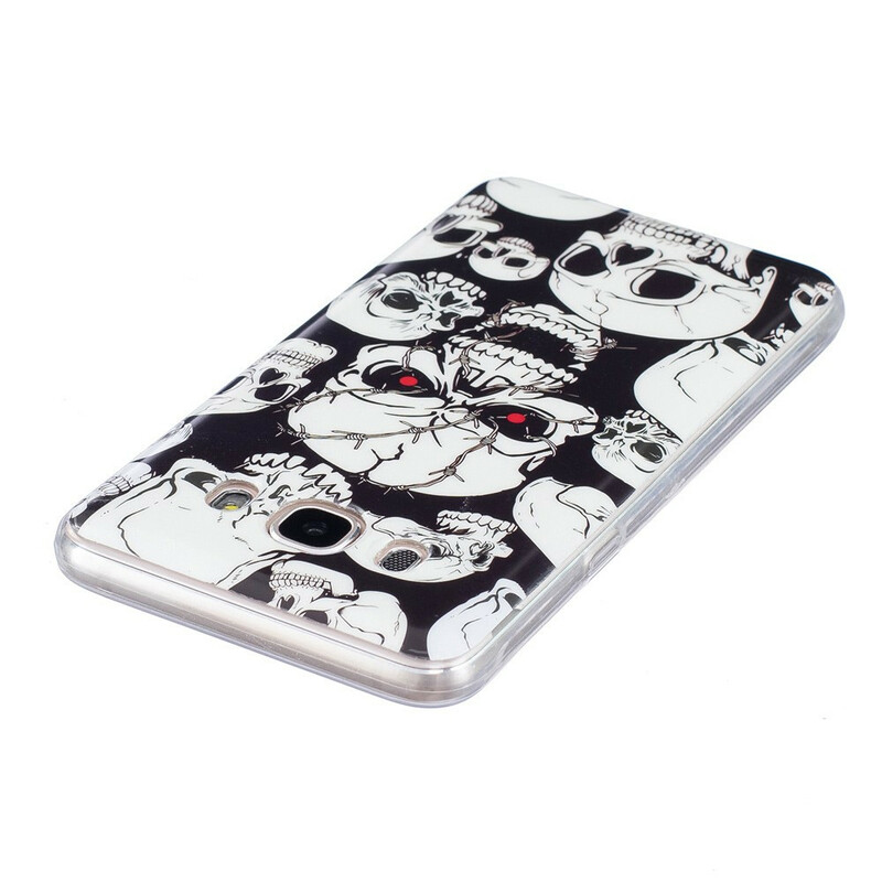 Coque Samsung Galaxy J7 2016 Attention Têtes de Mort Fluorescente Coque Samsung Galaxy J7 2016 Attention Têtes de Mort Fluorescente