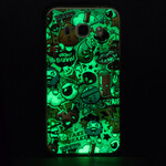 Coque Samsung Galaxy J7 2016 Attention Têtes de Mort Fluorescente Coque Samsung Galaxy J7 2016 Attention Têtes de Mort Fluorescente