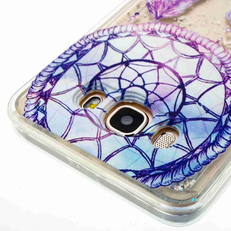 Coque Samsung Galaxy J7 2016 Attrape Rêves Violet Paillettes