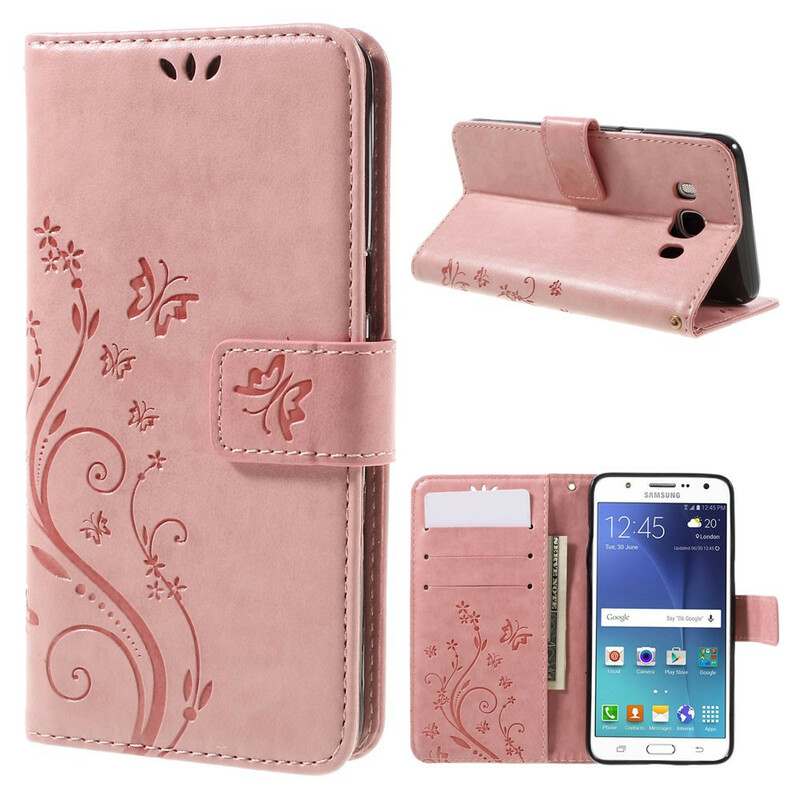 Housse Samsug Galaxy J5 2016 Papillons et Fleurs