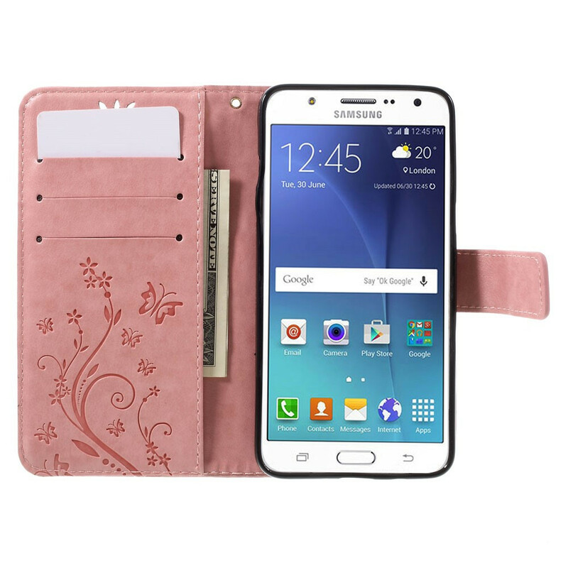 Housse Samsug Galaxy J5 2016 Papillons et Fleurs Housse Samsug Galaxy J5 2016 Papillons et Fleurs