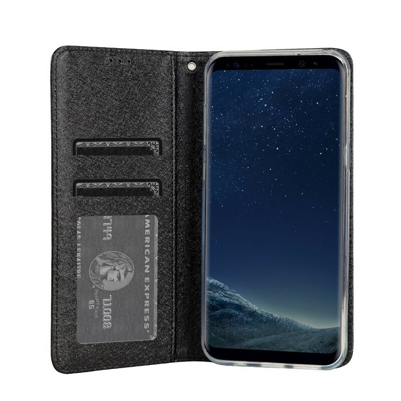 Flip Cover Samsung Galaxy S8 Effet Cuir Texture Soie CMAI2