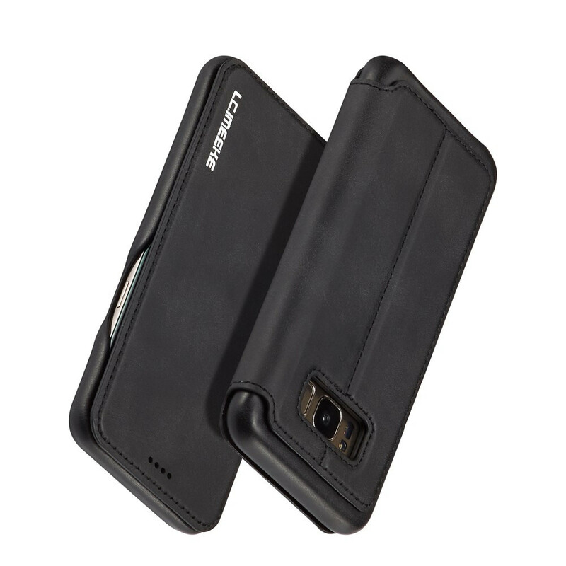 Flip Cover Samsung Galaxy S8 LC.IMEEKE Effet Cuir