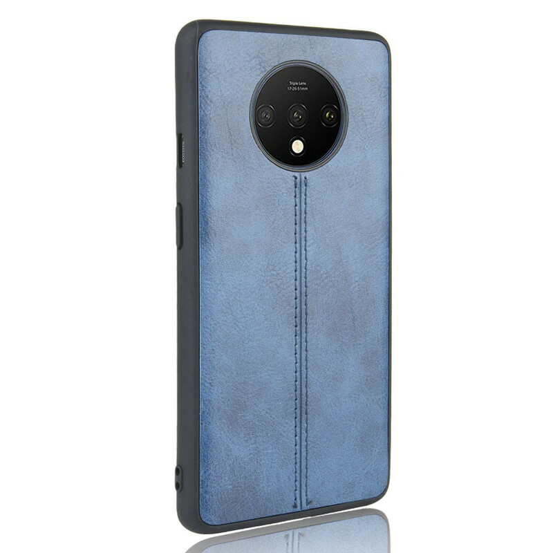 Coque OnePlus 7T Style Cuir Coutures