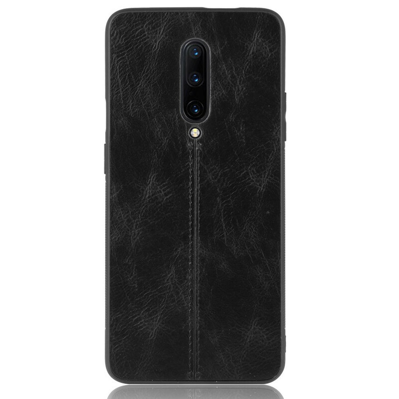 Coque OnePlus 7 Pro Effet Cuir Couture