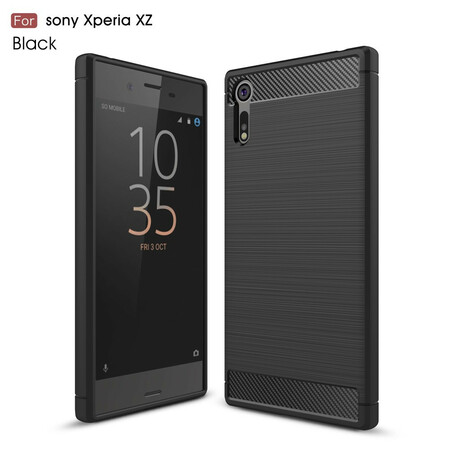 Coque Sony Xperia XZ Fibre Carbone Brossée