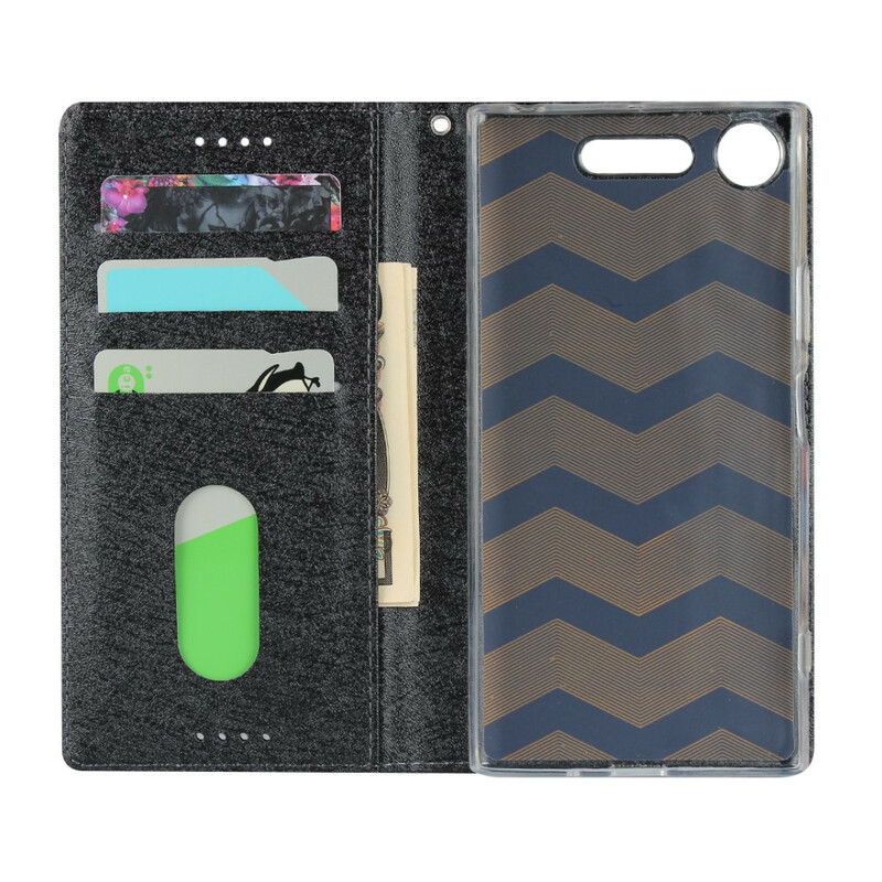 Flip Cover Sony Xperia XZ1 Style Cuir Douceur avec Lanière Flip Cover Sony Xperia XZ1 Style Cuir Douceur avec Lanière
