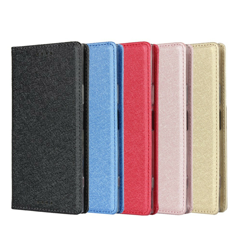 Flip Cover Sony Xperia XZ1 Style Cuir Douceur avec Lanière