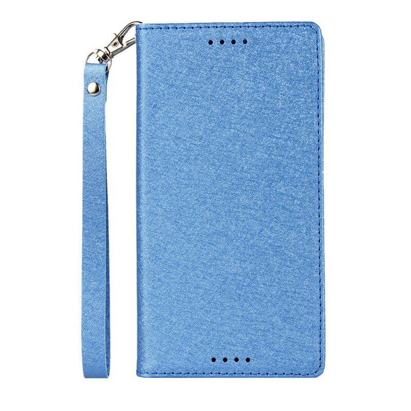 Flip Cover Sony Xperia XZ1 Style Cuir Douceur avec Lanière