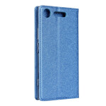 Flip Cover Sony Xperia XZ1 Style Cuir Douceur avec Lanière