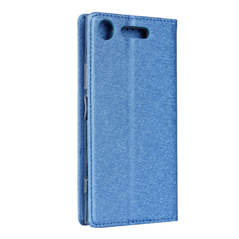 Flip Cover Sony Xperia XZ1 Style Cuir Douceur avec Lanière