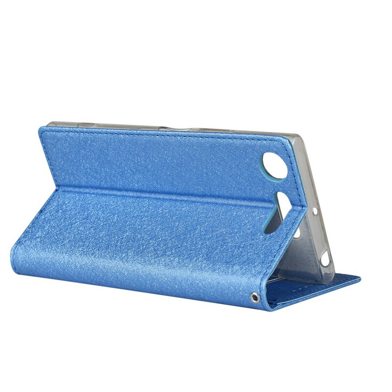 Flip Cover Sony Xperia XZ1 Style Cuir Douceur avec Lanière