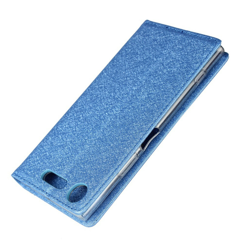 Flip Cover Sony Xperia XZ1 Style Cuir Douceur avec Lanière