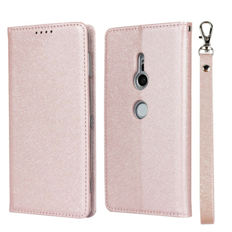 Flip Cover Sony Xperia XZ2 Style Cuir Douceur avec Lanière Flip Cover Sony Xperia XZ2 Style Cuir Douceur avec Lanière