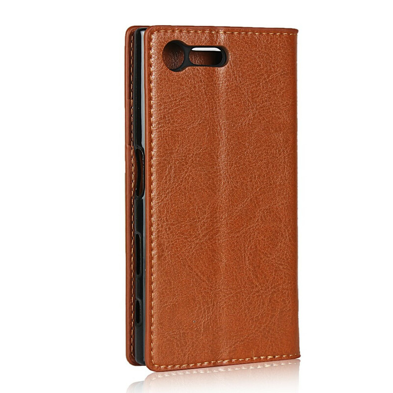 Flip Cover Sony Xperia X Compact Cuir Véritable Flip Cover Sony Xperia X Compact Cuir Véritable