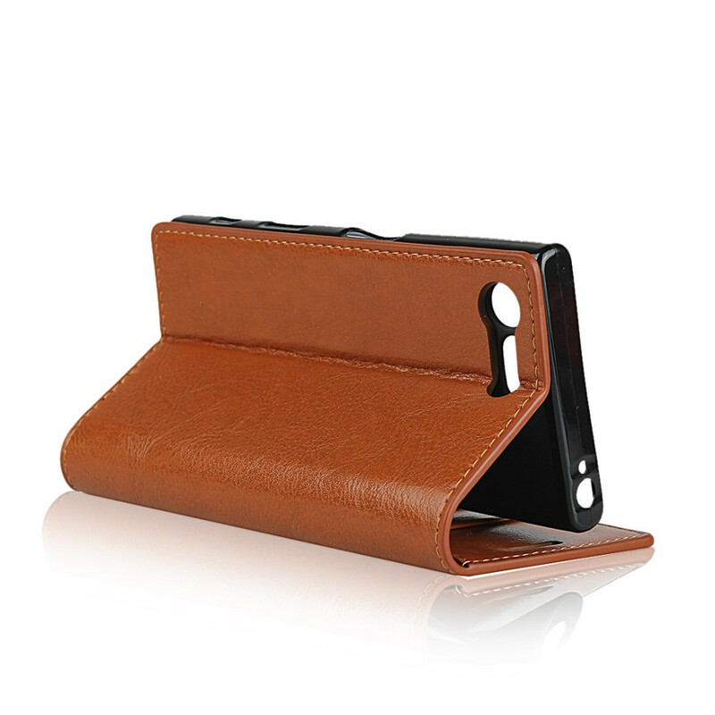 Flip Cover Sony Xperia X Compact Cuir Véritable Flip Cover Sony Xperia X Compact Cuir Véritable