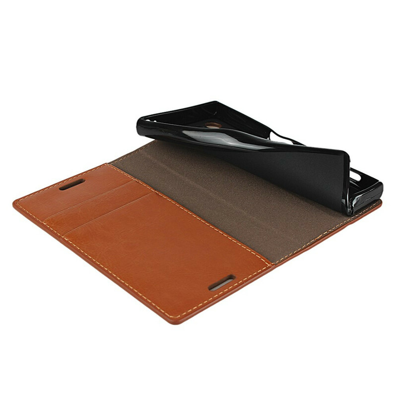 Flip Cover Sony Xperia X Compact Cuir Véritable Flip Cover Sony Xperia X Compact Cuir Véritable