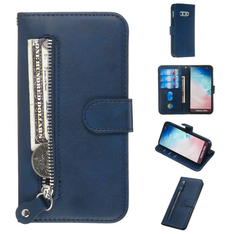 Housse Samsung Galaxy S10e Porte-monnaie avec Lanière Housse Samsung Galaxy S10e Porte-monnaie avec Lanière