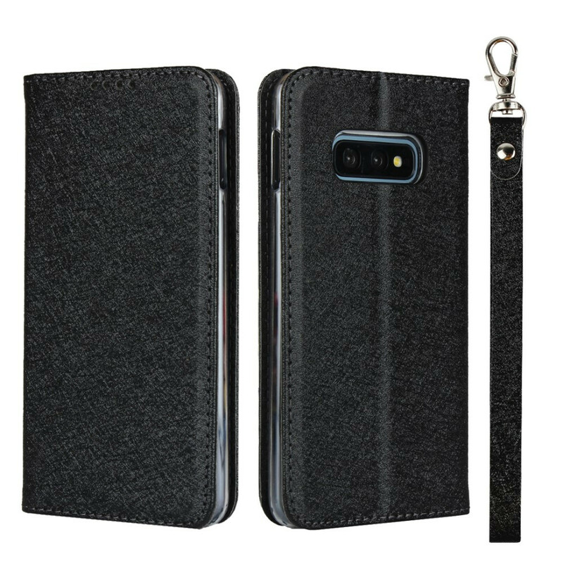 Flip Cover Samsung Galaxy S10e Style Cuir Douceur avec Lanière Flip Cover Samsung Galaxy S10e Style Cuir Douceur avec Lanière