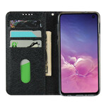 Flip Cover Samsung Galaxy S10e Style Cuir Douceur avec Lanière Flip Cover Samsung Galaxy S10e Style Cuir Douceur avec Lanière