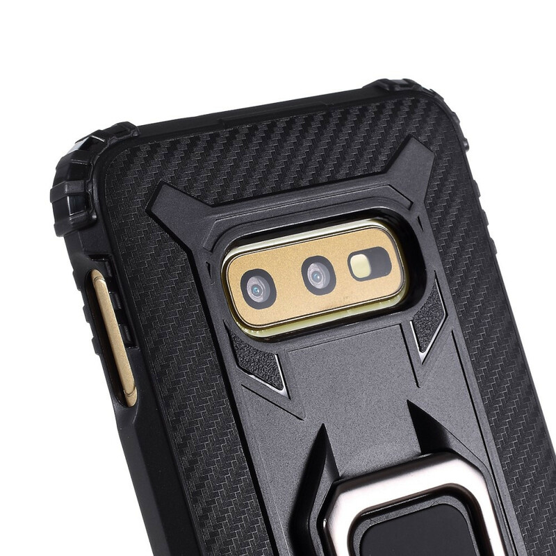 Coque Samsung Galaxy S10e Ring et Fibre Carbone Coque Samsung Galaxy S10e Ring et Fibre Carbone