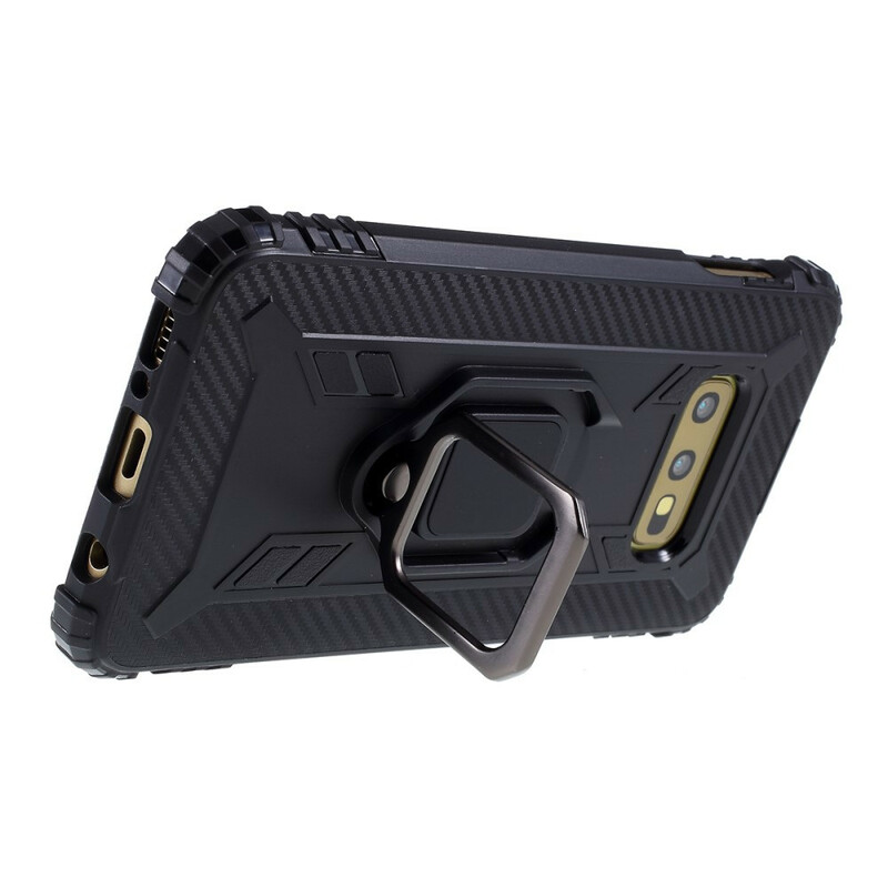 Coque Samsung Galaxy S10e Ring et Fibre Carbone Coque Samsung Galaxy S10e Ring et Fibre Carbone
