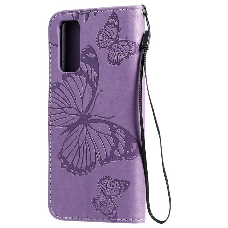 Housse Samsung Galaxy S20 Papillons Géants à Lanière Housse Samsung Galaxy S20 Papillons Géants à Lanière