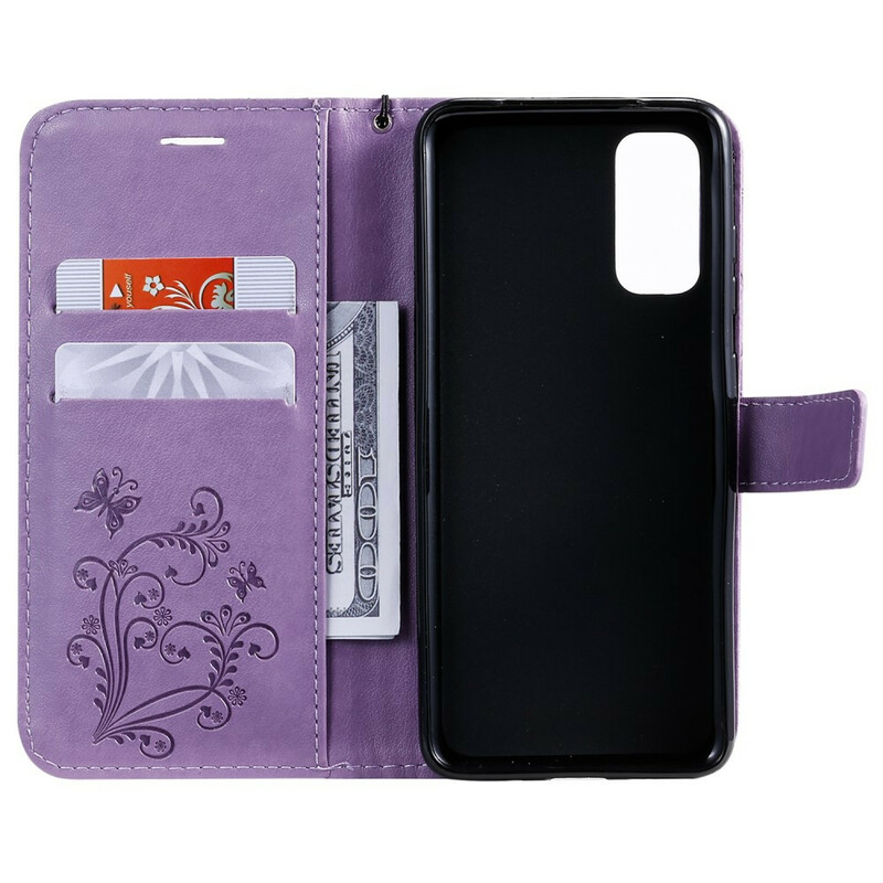 Housse Samsung Galaxy S20 Papillons Géants à Lanière Housse Samsung Galaxy S20 Papillons Géants à Lanière