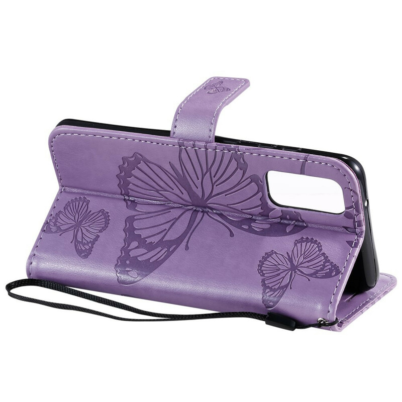 Housse Samsung Galaxy S20 Papillons Géants à Lanière Housse Samsung Galaxy S20 Papillons Géants à Lanière