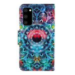 Housse Samsung Galaxy S20 Flashy Mandala à Lanière