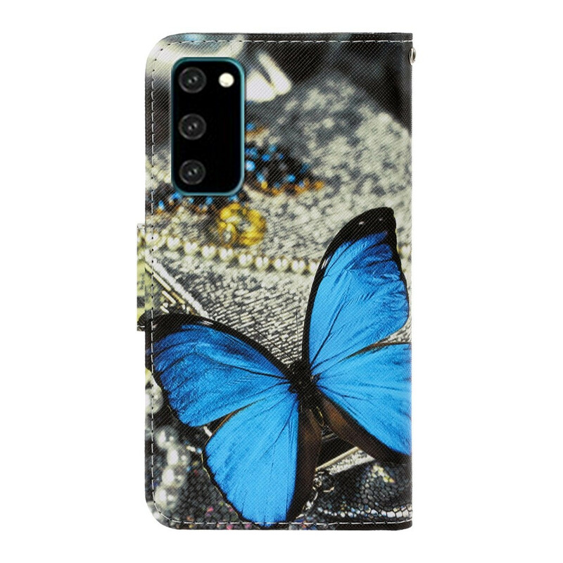 Housse Samsung Galaxy S20 Variations Papillons à Lanière Housse Samsung Galaxy S20 Variations Papillons à Lanière