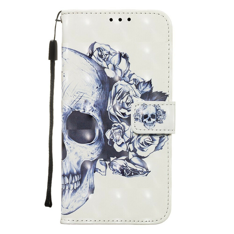Housse Samsung Galaxy S20 Tête de Mort Fleurie Housse Samsung Galaxy S20 Tête de Mort Fleurie