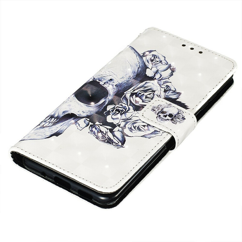 Housse Samsung Galaxy S20 Tête de Mort Fleurie Housse Samsung Galaxy S20 Tête de Mort Fleurie