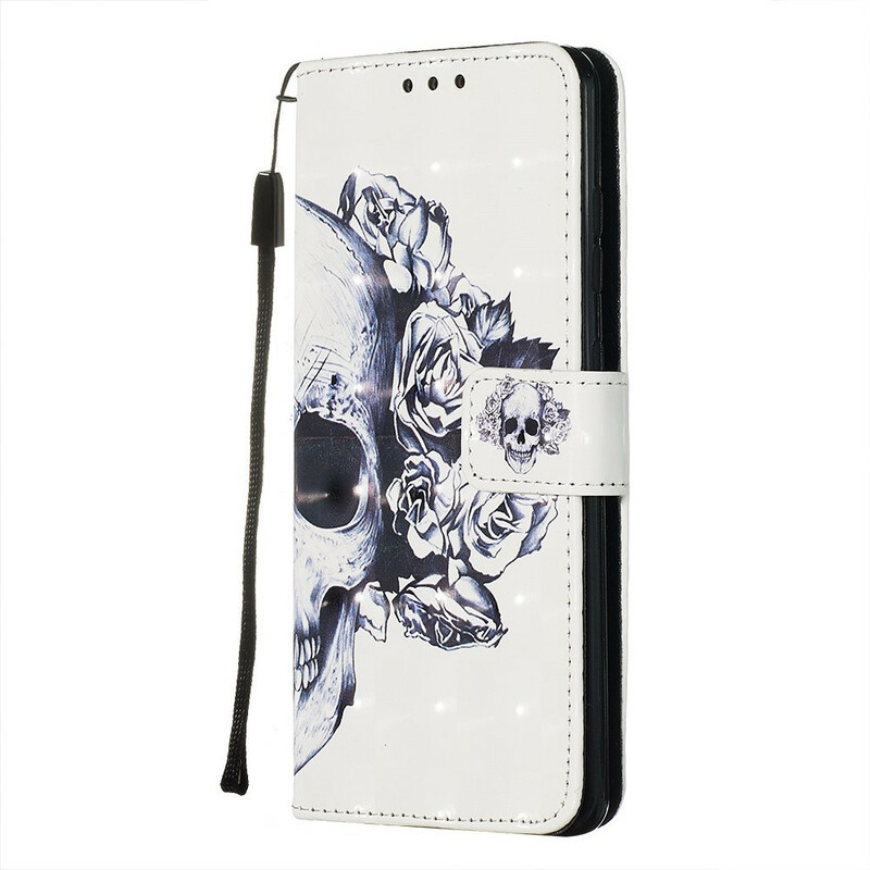 Housse Samsung Galaxy S20 Tête de Mort Fleurie Housse Samsung Galaxy S20 Tête de Mort Fleurie