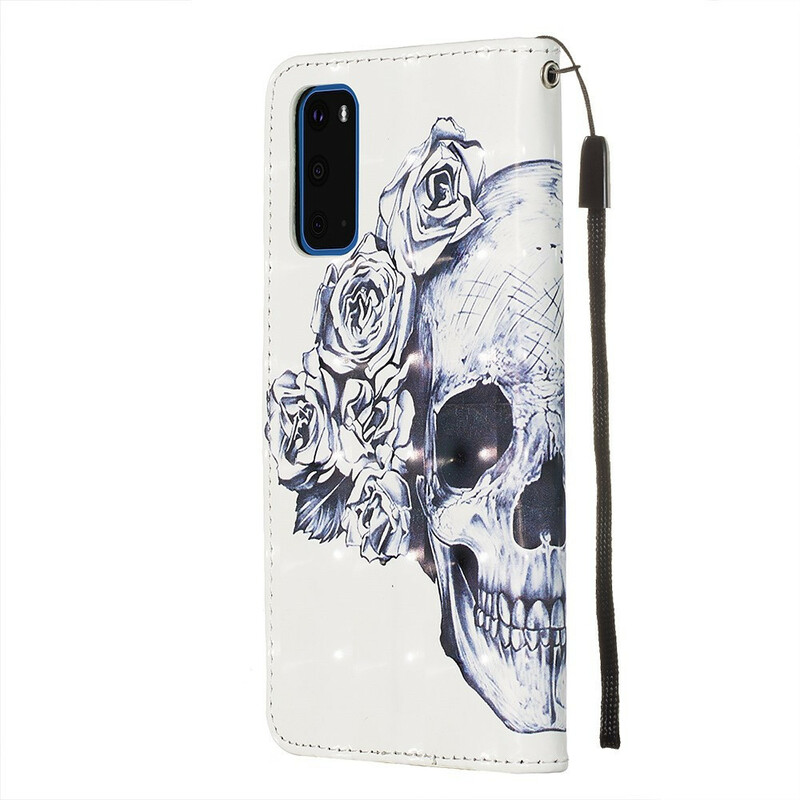 Housse Samsung Galaxy S20 Tête de Mort Fleurie Housse Samsung Galaxy S20 Tête de Mort Fleurie