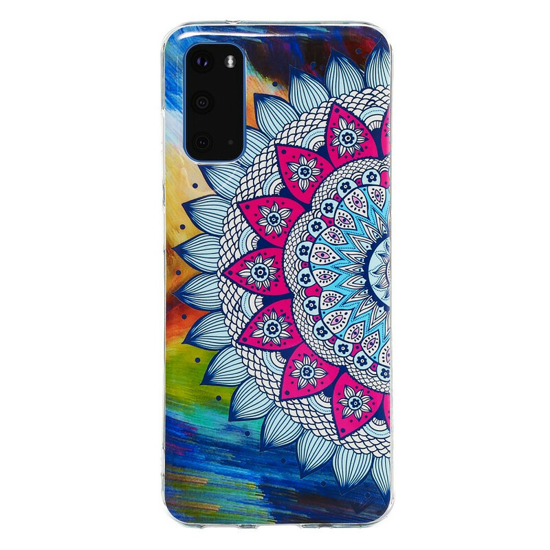 Coque Samsung Galaxy S20 Mandala Coloré Fluorescente