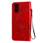 Housse Samsung Galaxy S20 Plus Papillons Géants à Lanière Housse Samsung Galaxy S20 Plus Papillons Géants à Lanière