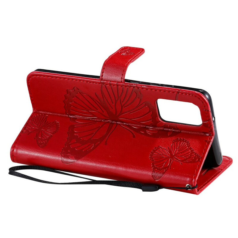 Housse Samsung Galaxy S20 Plus Papillons Géants à Lanière Housse Samsung Galaxy S20 Plus Papillons Géants à Lanière