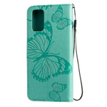 Housse Samsung Galaxy S20 Plus Papillons Géants à Lanière Housse Samsung Galaxy S20 Plus Papillons Géants à Lanière