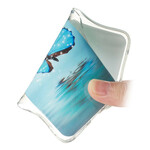 Coque Samsung Galaxy S20 Plus Papillon Bleu Fluorescente