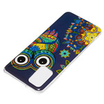 Coque Samsung Galaxy S20 Plus Hibou Mandala Fluorescente