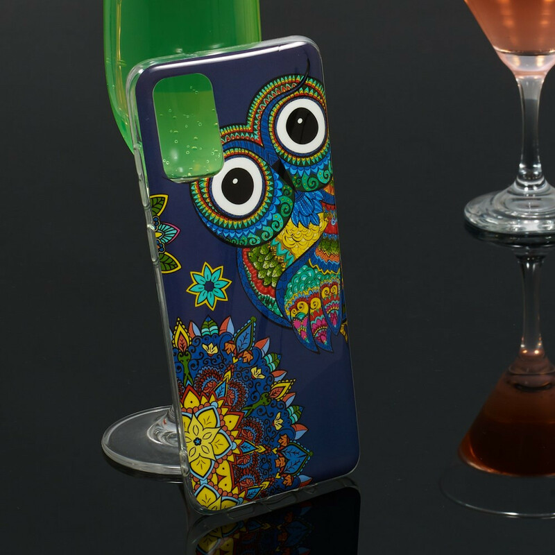 Coque Samsung Galaxy S20 Plus Hibou Mandala Fluorescente