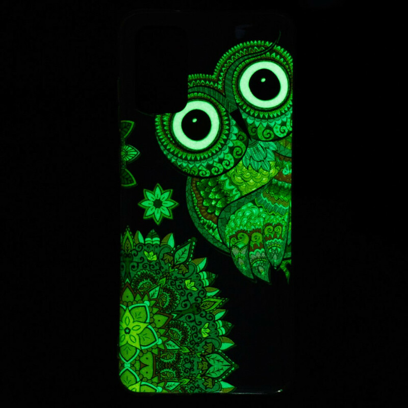 Coque Samsung Galaxy S20 Plus Hibou Mandala Fluorescente