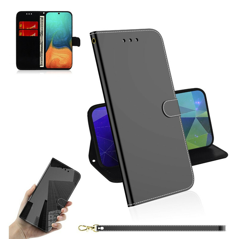 Housse Samsung Galaxy A71 Simili Cuir Couverture MIroir Housse Samsung Galaxy A71 Simili Cuir Couverture MIroir