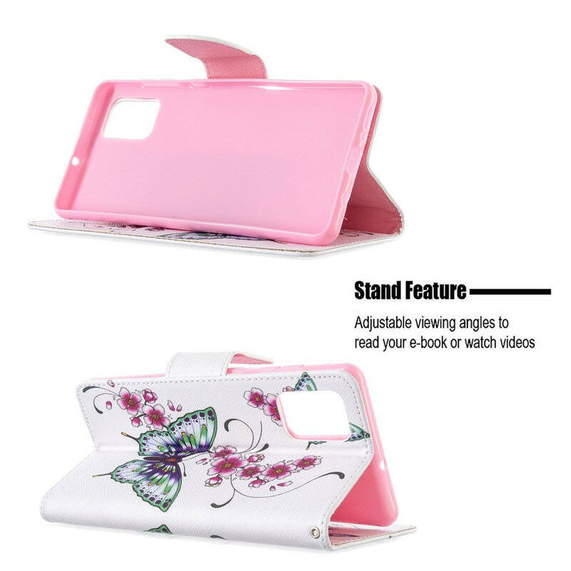 Housse Samsung Galaxy A71 Papillons Rois