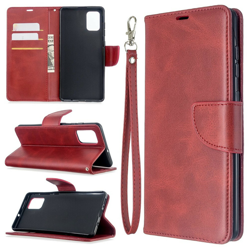 Housse Samsung Galaxy A71 Lisse Rabat Oblique