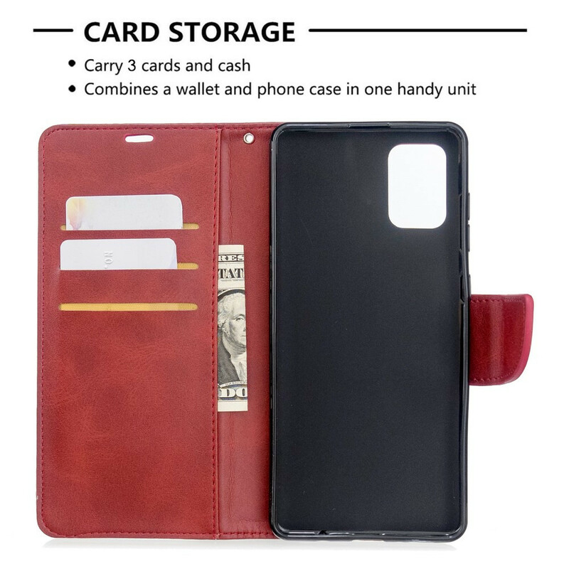 Housse Samsung Galaxy A71 Lisse Rabat Oblique