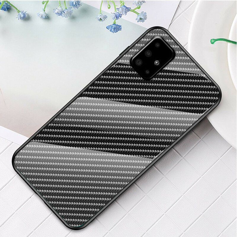 Coque Samsung Galaxy A71 Verre Trempé Fibre Carbone