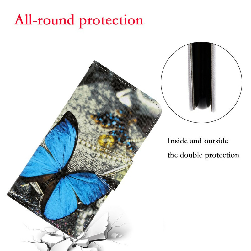 Housse Samsung Galaxy S20 Ultra Variations Papillons à Lanière Housse Samsung Galaxy S20 Ultra Variations Papillons à Lanière